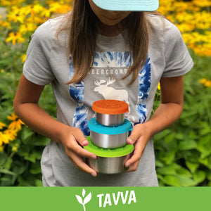 Tavva® Snack Deluxe Stainless Steel Containers Set of 3