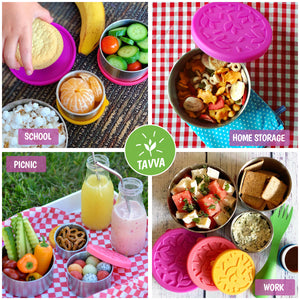 Tavva® Snack Deluxe Stainless Steel Containers Set of 3