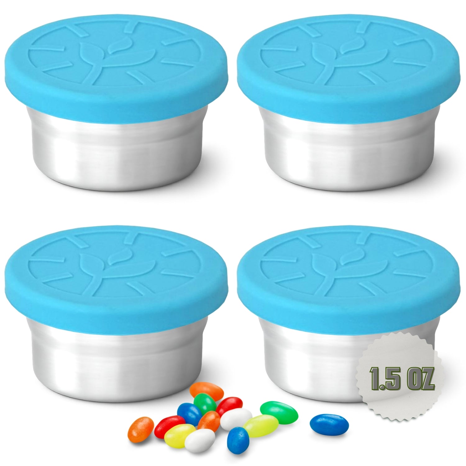 Tavva® Dips 1.5 oz Stainless Steel Containers [Set of 4]