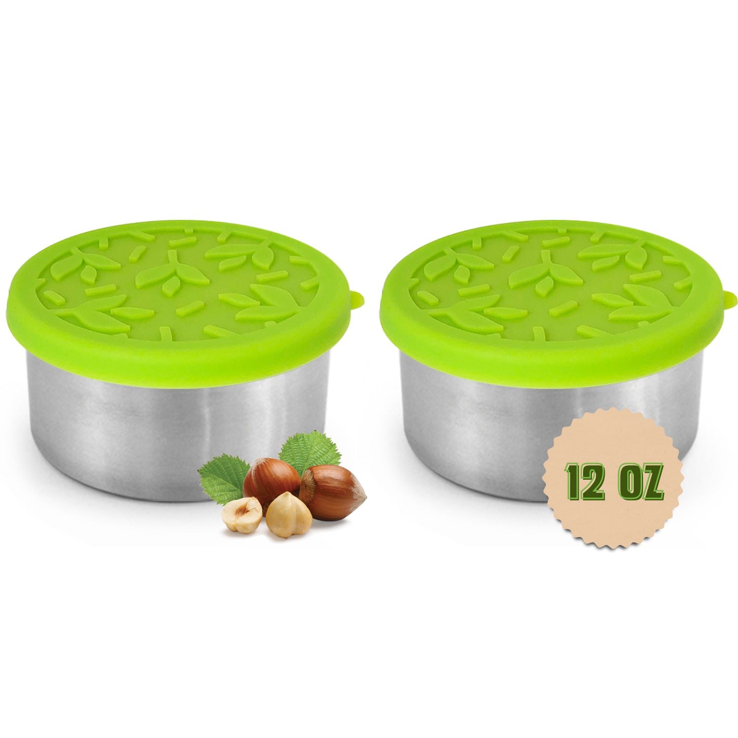 Talva Tavva® Solo Large 12 oz Deluxe Stainless Steel Container [Set of 2 ...