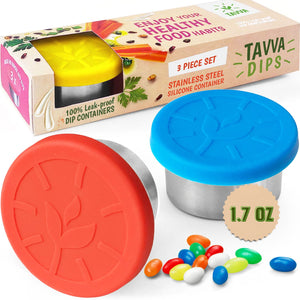 Tavva® Dips 3X1.7 oz Stainless Steel Containers Set