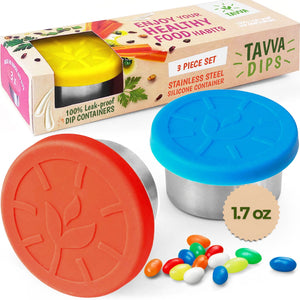 Tavva® Dips 3X1.7 oz Stainless Steel Containers Set