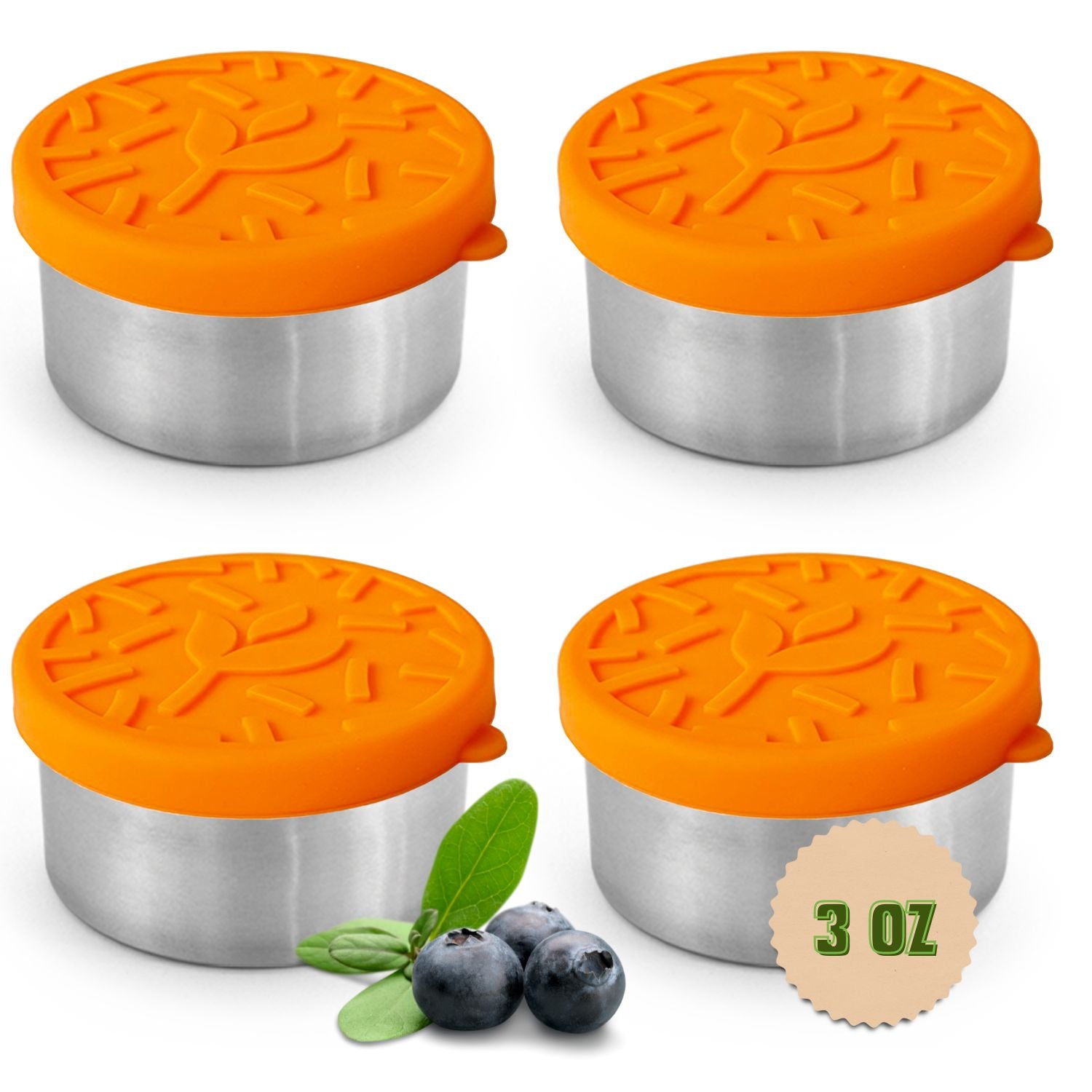 Tavva® Solo Small 3 oz Deluxe Stainless Steel Container [Set of 4