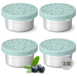 Tavva® Solo Small 3 oz Deluxe Stainless Steel Container [Set of 4]