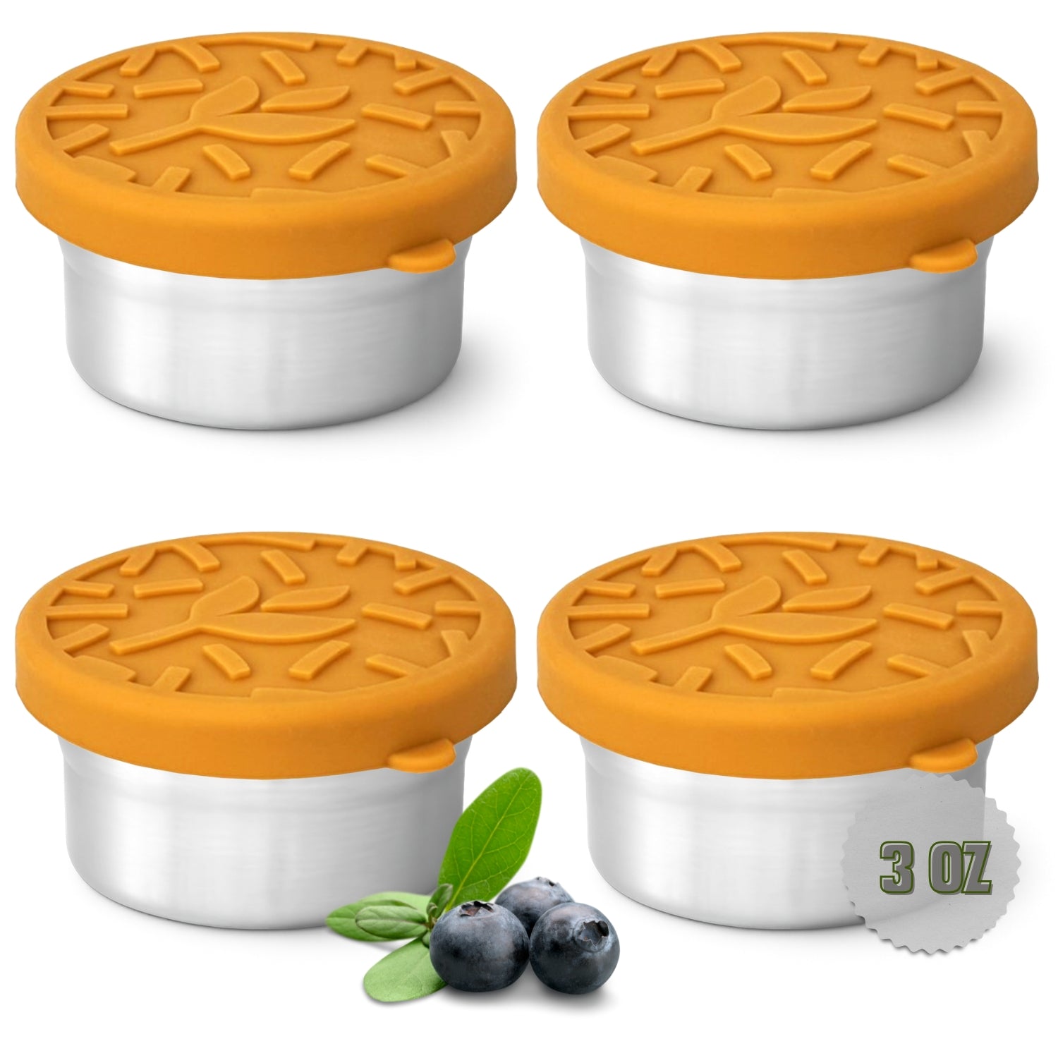 Tavva® Solo Small 3 oz Deluxe Stainless Steel Container [Set of 4]