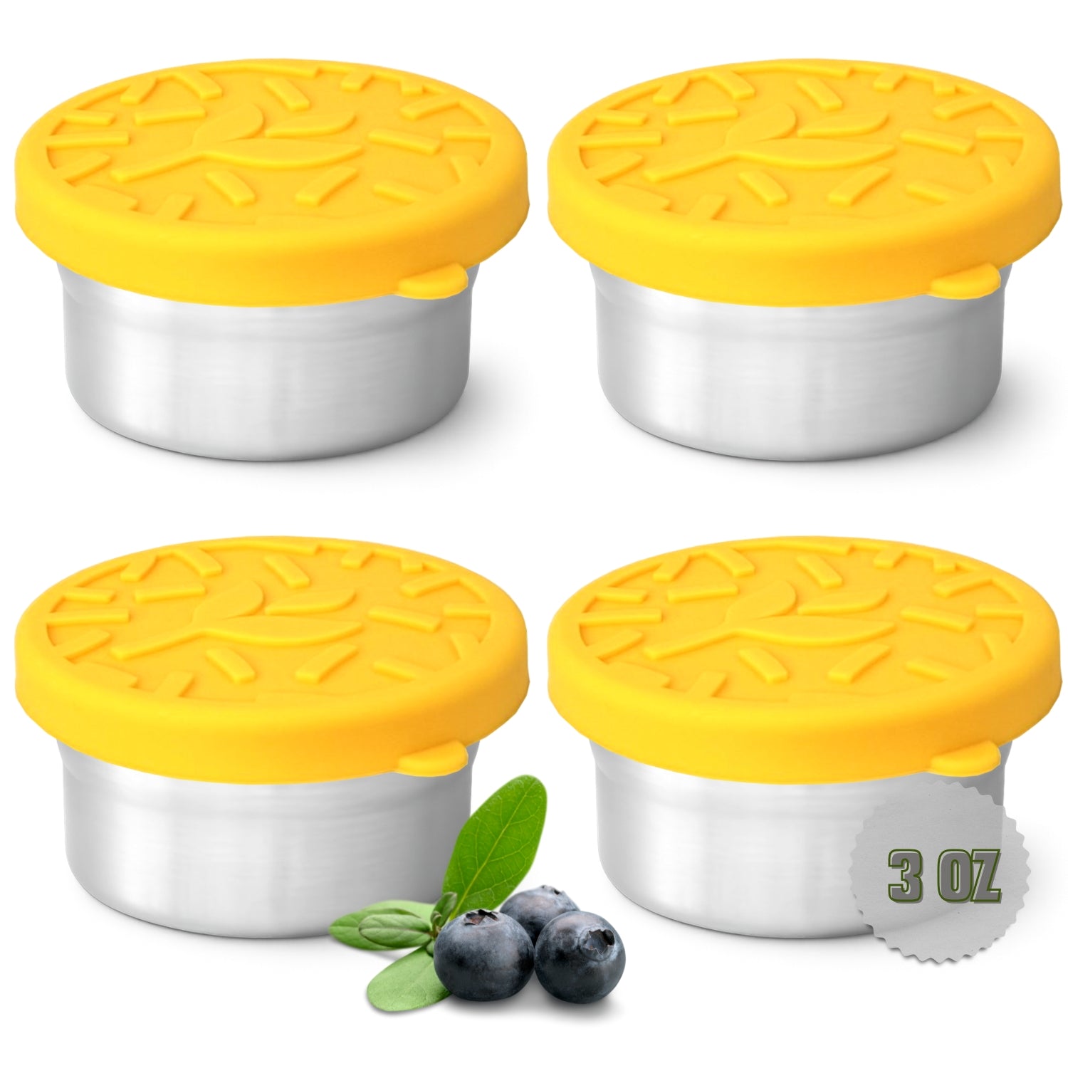 Tavva® Solo Small 3 oz Deluxe Stainless Steel Container [Set of 4]