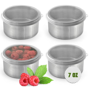 Tavva® Solo Medium 7 oz Deluxe Stainless Steel Container [Set of 4]