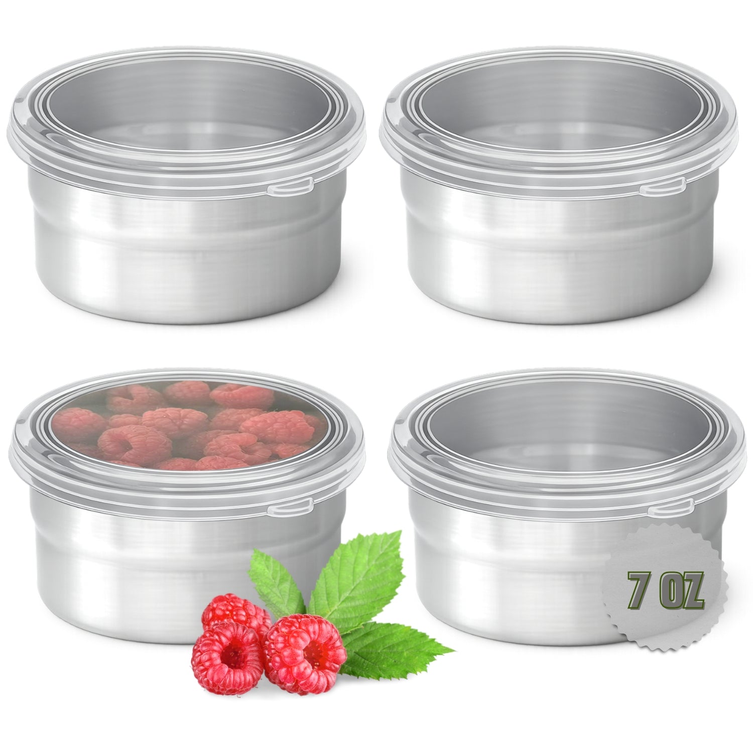 Tavva® Solo Medium 7 oz Deluxe Stainless Steel Container [Set of 4]