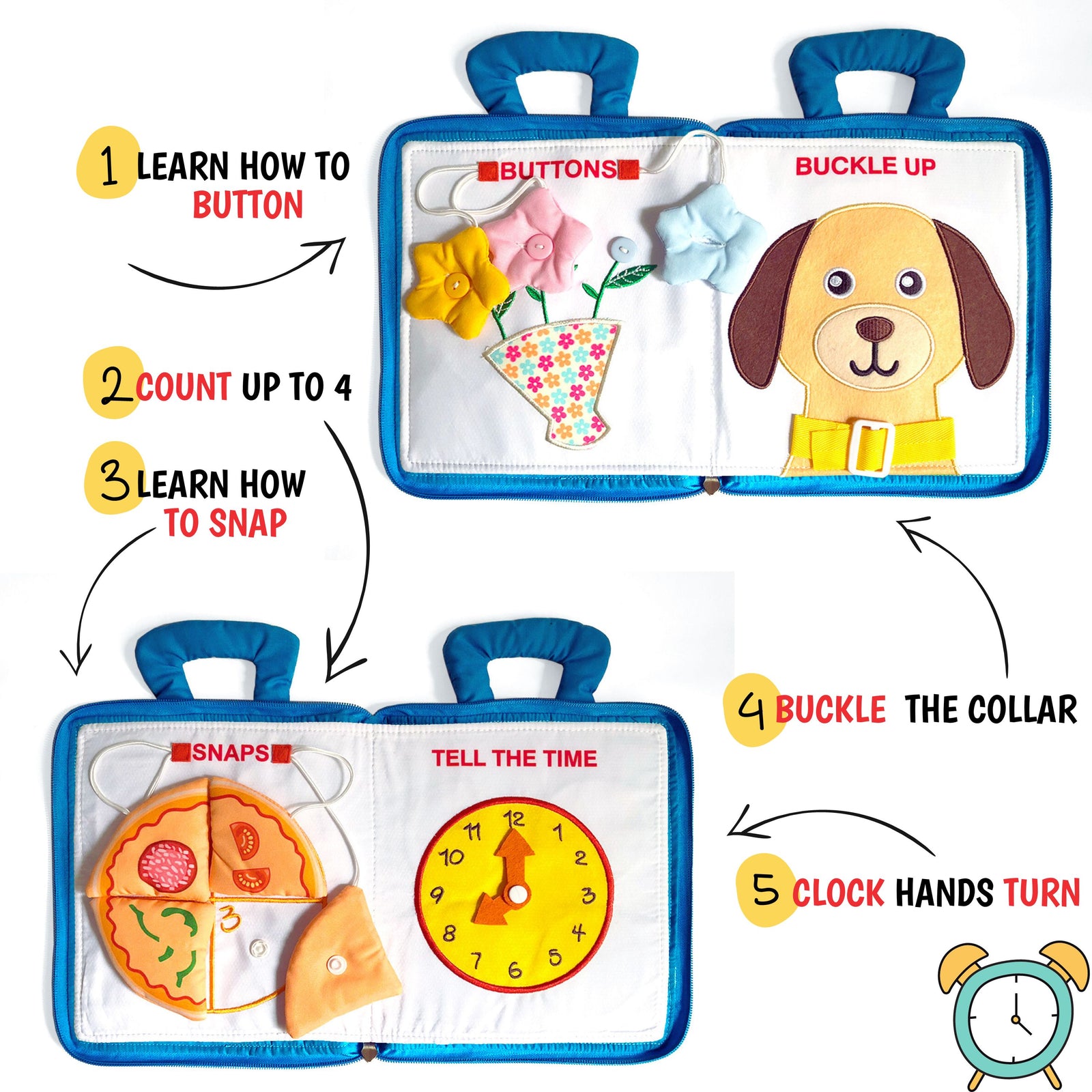 My Quiet Book - Montessori Busy Book [Blue]