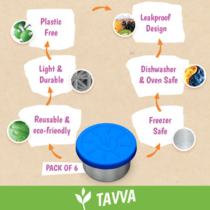 Tavva® Dips 3X1.7 oz Stainless Steel Containers Set