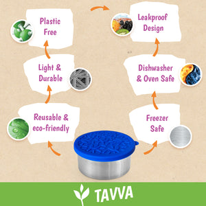 Tavva® Tasty Deluxe Stainless Steel Containers Set of 5