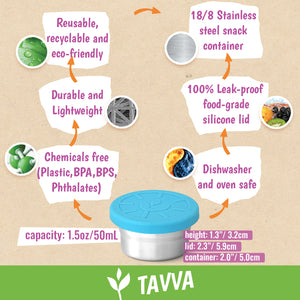 Tavva® Dips 1.5 oz Stainless Steel Containers [Set of 4]
