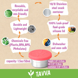 Tavva® Dips 1.5 oz Stainless Steel Containers [Set of 4]