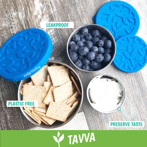 Tavva® Tasty Stainless Steel Containers Set of 5 [Blue]