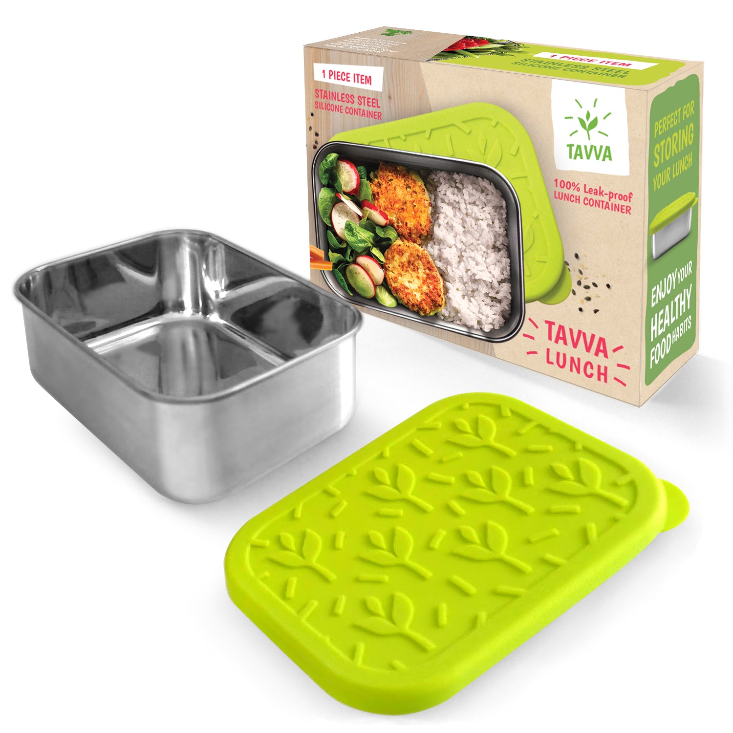 Tavva Snack Deluxe Stainless Steel Containers Set of 3